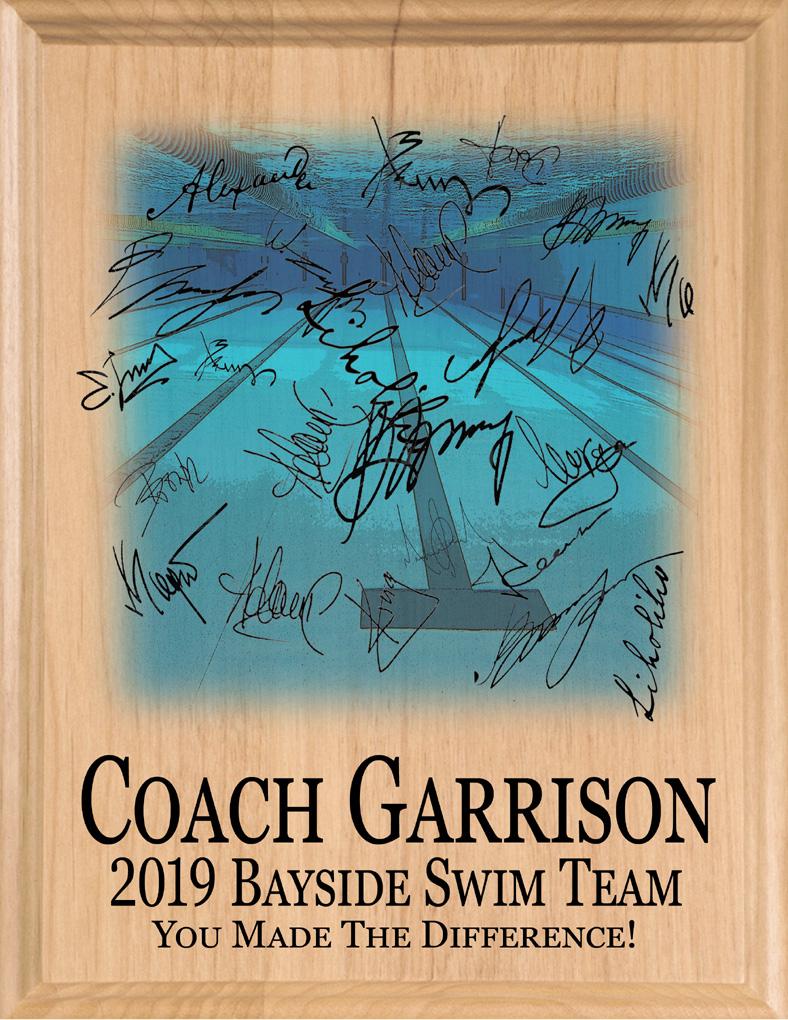 Swim Coach Gift Plaque
