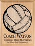 Volleyball Coach Gift Plaque Personalized SIGNABLE For Coaches