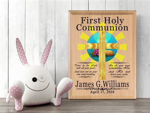 First Communion Gift Personalized 1st Holy Communion Plaque
