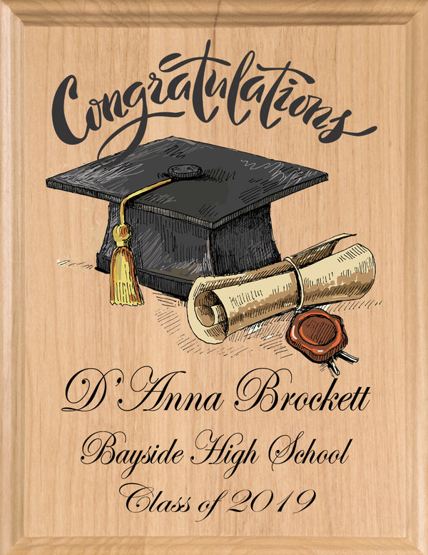 Personalized Graduation Gift Plaque -