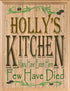 Custom Kitchen Signs Personalized Name Solid Wood Decor - 11" x 8.5"