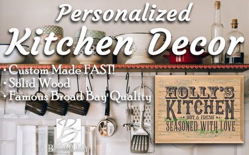 Made With Love Personalized Kitchen Wall Sign