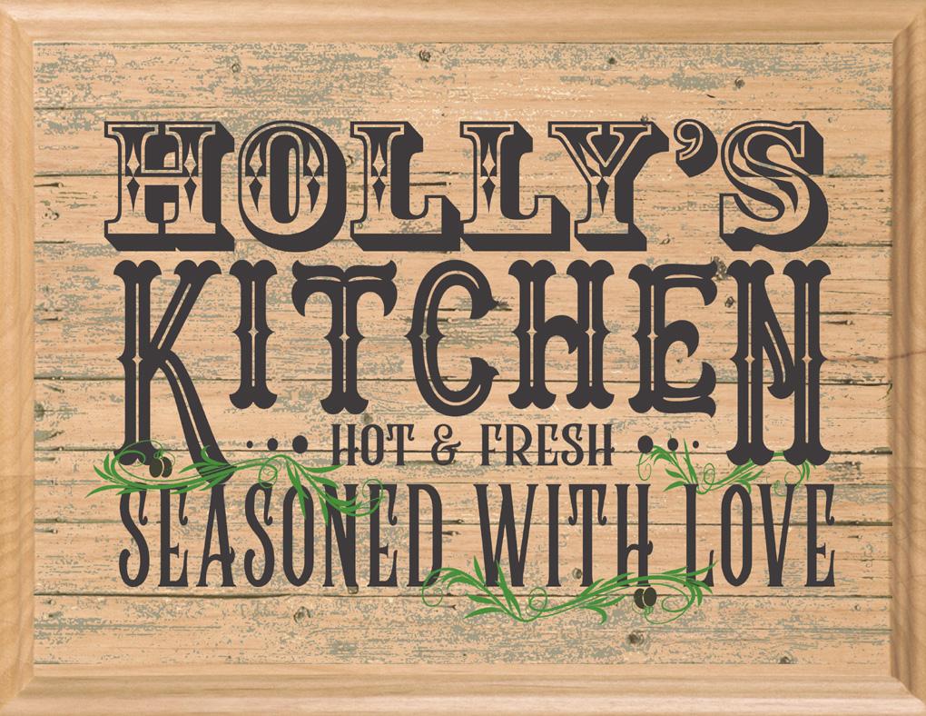 Large Kitchen Sign, Personalized Kitchen Rules Decor, Custom Rustic Kitchen  Sign