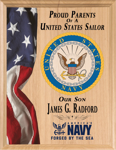 Proud Navy Parent Sign PERSONALIZED Navy Family Wall Art