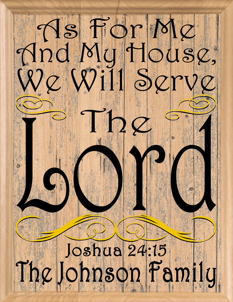 Personalized As For Me And My House We Will Serve The Lord Joshua