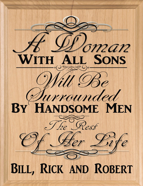 PERSONALIZED Mother Gift A Mother with All Sons Sign for Mom of Boys