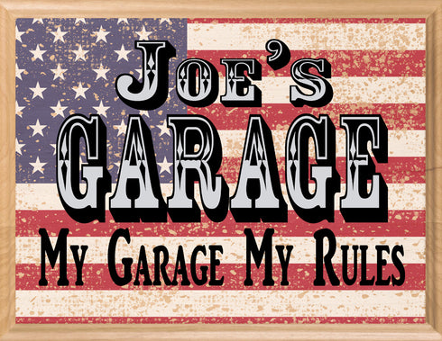 Custom Garage Sign PERSONALIZED Man Cave Decoration For Him Husband Father Dad