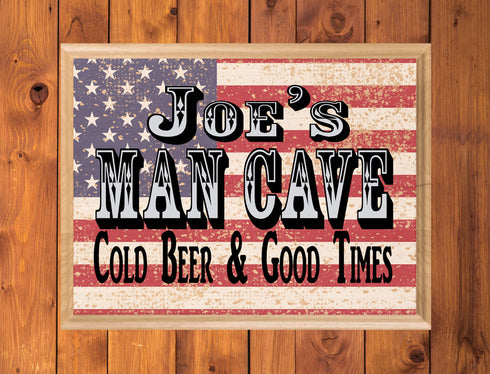 Custom Man Cave Sign PERSONALIZED ManCave Decoration For Men Husband Grandpa Dad