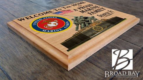 Proud Marine Family Sign Official United States Marine Corps Family Plaque