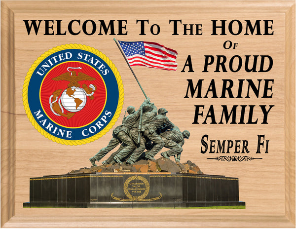 Proud Marine Family Sign Official United States Marine Corps Family Plaque
