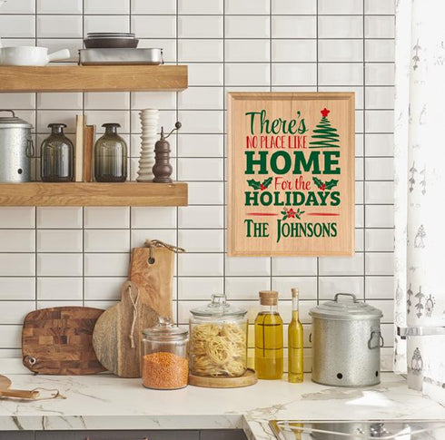 PERSONALIZED Christmas Family Sign There's No Place Like Home For The Holidays