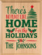 PERSONALIZED Christmas Family Sign There's No Place Like Home For The Holidays