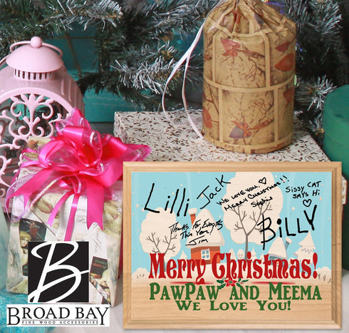 SIGNABLE Christmas Decoration Sign Personalized Gift For Parents Grandparents Aunts or Uncles