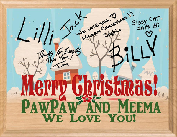 SIGNABLE Christmas Decoration Sign Personalized Gift For Parents Grandparents Aunts or Uncles