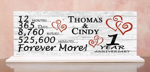 Personalized Anniversary Gift Sign By Year