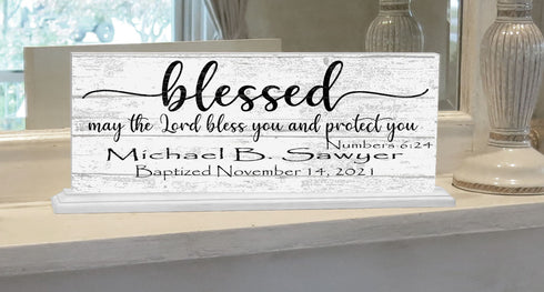 Baptism Gift Plaque Personalized Christening Present for Boys or Girls
