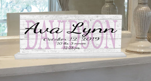 New Baby Announcement Sign Personalized Gift