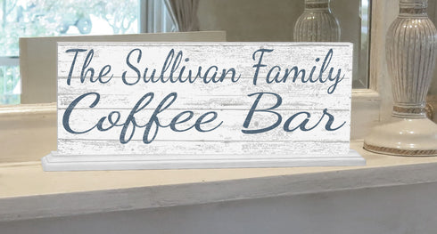 Coffee Bar Sign Personalized Custom Name