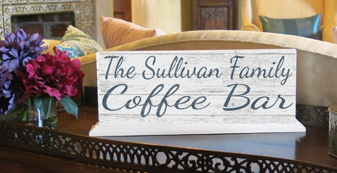 Coffee Bar Sign Personalized Custom Name