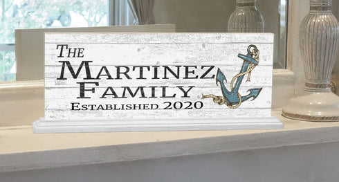 Personalized Family Name Sign Nautical Coastal Décor