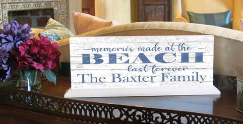 Personalized Beach Home Sign With Family Name