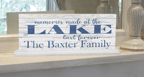 Personalized Lake House Sign Memories Made At the Lake Last Forever