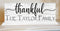 Personalized Thankful Family Name Sign For Mantel or Shelf - SOLID WOOD