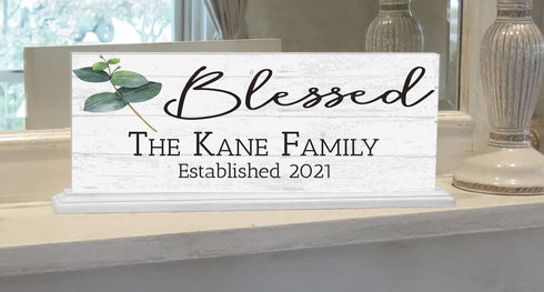 Blessed Family Sign With Established Date Est. Year