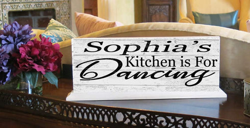 Kitchen Is For Dancing Sign Personalized Decoration Gift
