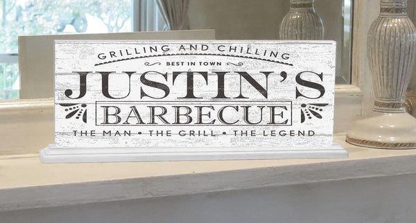Personalized Barbecue Sign With Name Custom Gift