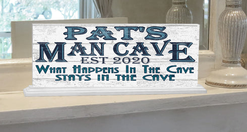 Man Cave Sign PERSONALIZED With Name Custom Gift For Son, Father, Husband Or Grandpa