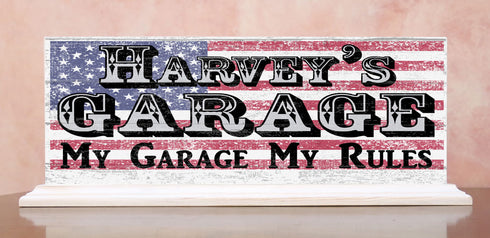 Custom Garage Man Cave Sign Gift Men Husband Son or Grandpa