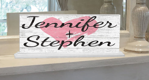 Personalized Anniversary Gift or Wedding Gift With Names Custom Sign