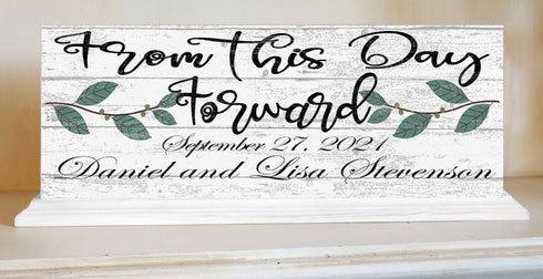 From This Day Forward Sign Wedding Gift Sign With Names and Wedding Date