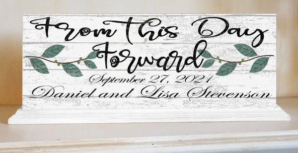 From This Day Forward Sign Wedding Gift Sign With Names and Wedding Date
