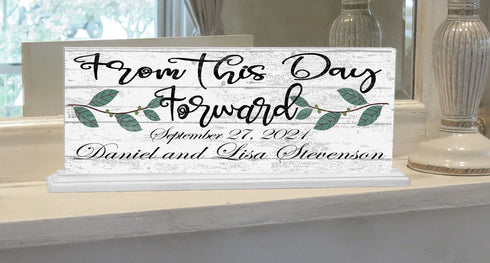 From This Day Forward Sign Wedding Gift Sign With Names and Wedding Date