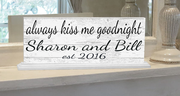 Personalized Wedding Gift Name Sign for Couple with Established Date Wall  Art