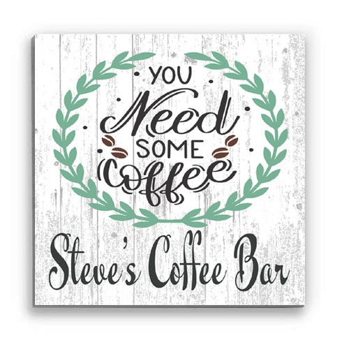 Custom Coffee Bar Sign For Kitchen or Office Personalized
