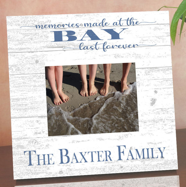 Bay Home Frame With Printed Photo - Memories Made At The Bay Last Forever