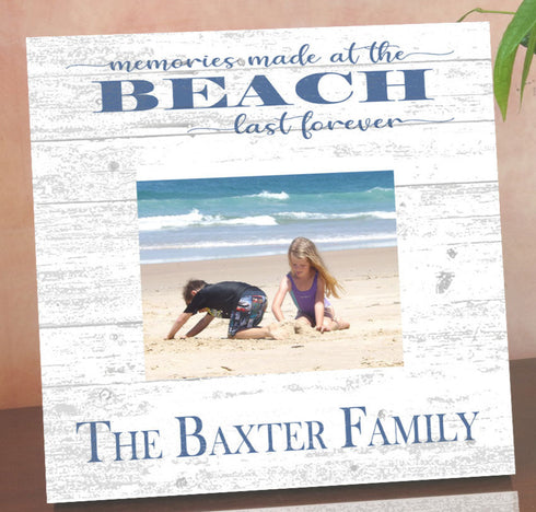 Custom Beach Theme Frame with Printed Picture Memories Made at The Beach Last Forever