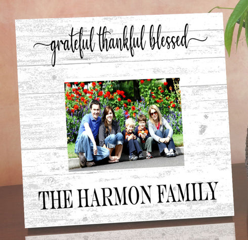 Custom Blessed Family Photo Frame with Printed Picture