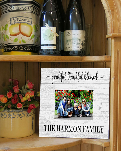 Custom Blessed Family Photo Frame with Printed Picture