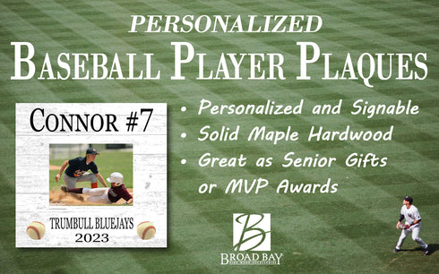 Baseball Award Recognition Plaque - Senior Season Year End Gift, Coach or MVP 10.5x10.5 Inches