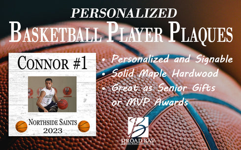Basketball Award Recognition Plaque - Senior Season Year End Gift Coach or MVP