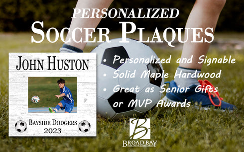 Soccer Award Recognition Plaque - Senior Season Year End Gift for Player, Coach or MVP