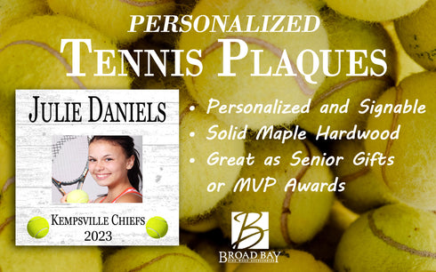 Tennis Award Recognition Plaque - Season Player Year End Gift or Coach Thank You
