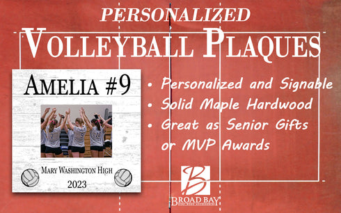 Volleyball Award Recognition Plaque - Season Year End Gift for Player, Coach or MVP