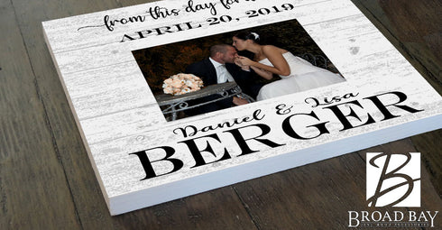 CUSTOM Wedding Gift Uploaded Picture Frame - From This Day Forward - Customized Name, Date & Picture