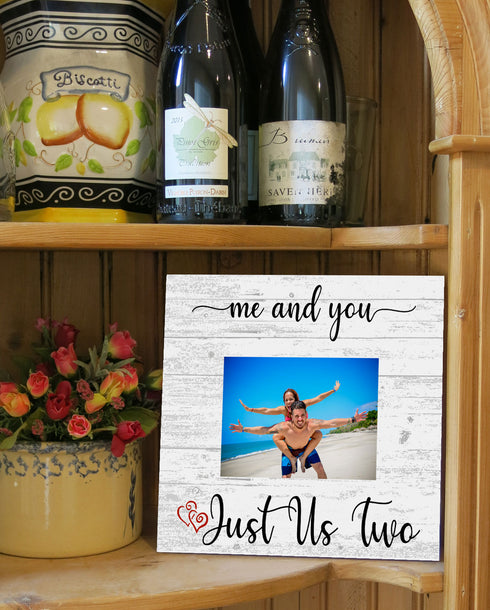 Anniversary Gift Picture Frame With Printed Picture on Wood - Personalized Uploaded Photo