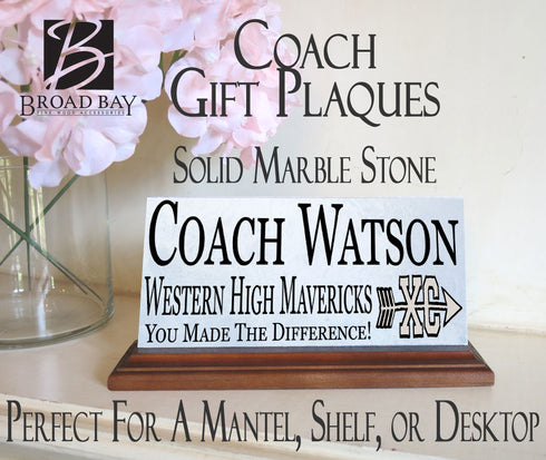 Cross Country Coach Gift Plaque Custom Team Appreciation Award For Great Coaches